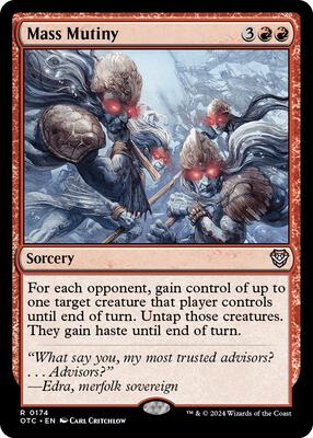 Mass Mutiny card from Commander: Outlaws of Thunder Junction