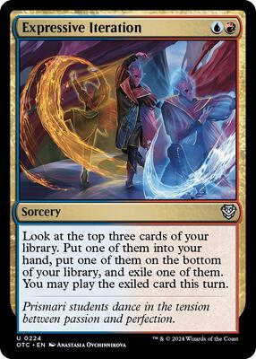 Expressive Iteration card from Commander: Outlaws of Thunder Junction