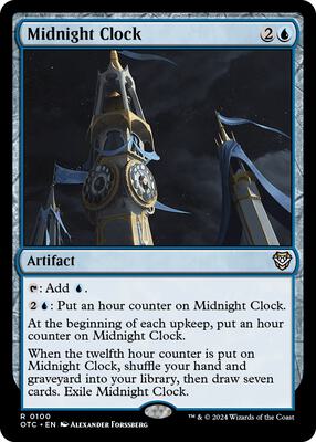 Midnight Clock card from Commander: Outlaws of Thunder Junction