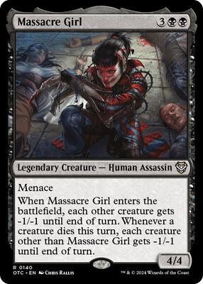 Massacre Girl card from Commander: Outlaws of Thunder Junction