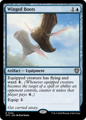 Winged Boots card from Commander: Outlaws of Thunder Junction