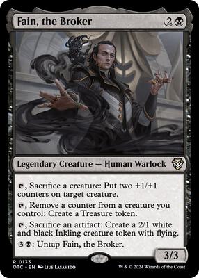Fain, the Broker card from Commander: Outlaws of Thunder Junction