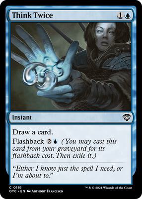 Think Twice card from Commander: Outlaws of Thunder Junction