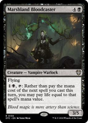 Marshland Bloodcaster card from Commander: Outlaws of Thunder Junction