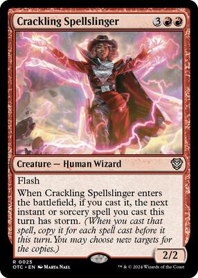 Crackling Spellslinger card from Commander: Outlaws of Thunder Junction