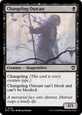 Changeling Outcast card from Commander: Outlaws of Thunder Junction