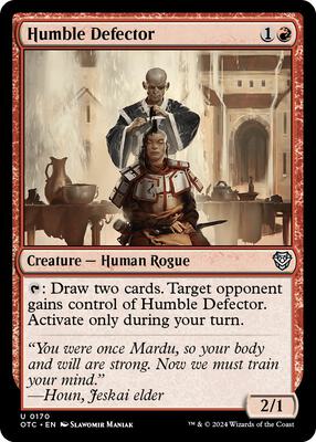 Humble Defector card from Commander: Outlaws of Thunder Junction