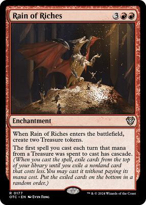 Rain of Riches card from Commander: Outlaws of Thunder Junction