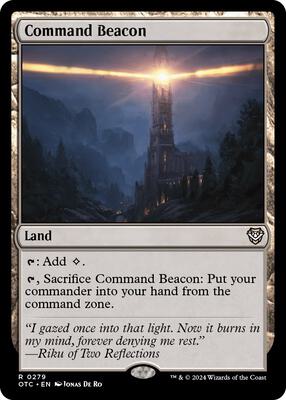 Command Beacon card from Commander: Outlaws of Thunder Junction