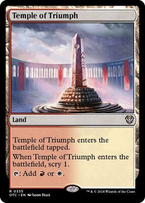 Temple of Triumph card from Commander: Outlaws of Thunder Junction