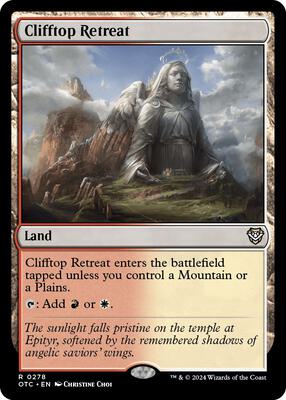 Clifftop Retreat card from Commander: Outlaws of Thunder Junction