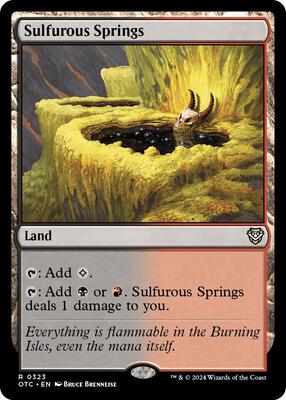 Sulfurous Springs card from Commander: Outlaws of Thunder Junction