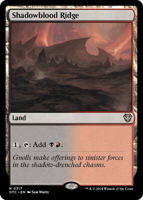 Shadowblood Ridge card from Commander: Outlaws of Thunder Junction