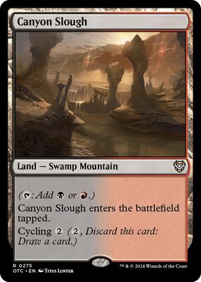 Canyon Slough card from Commander: Outlaws of Thunder Junction
