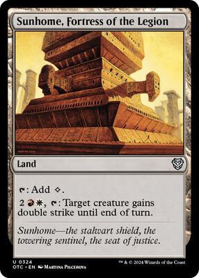 Sunhome, Fortress of the Legion card from Commander: Outlaws of Thunder Junction