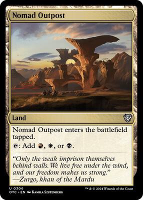 Nomad Outpost card from Commander: Outlaws of Thunder Junction