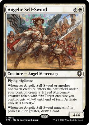 Angelic Sell-Sword card from Commander: Outlaws of Thunder Junction