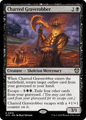 Charred Graverobber card from Commander: Outlaws of Thunder Junction