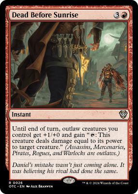 Dead Before Sunrise card from Commander: Outlaws of Thunder Junction