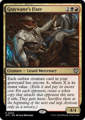 Graywater's Fixer card from Commander: Outlaws of Thunder Junction
