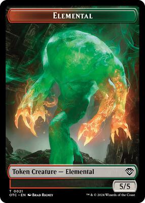 Elemental (0021) // Angel Double-Sided Token card from Commander: Outlaws of Thunder Junction
