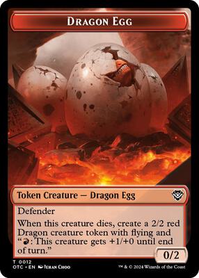 Dragon Egg // Dragon Double-Sided Token card from Commander: Outlaws of Thunder Junction