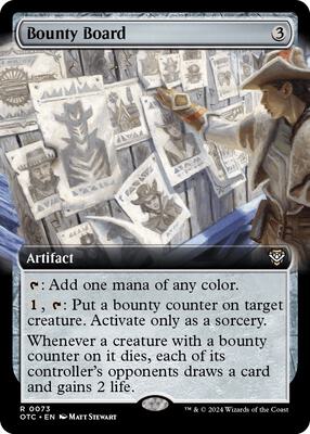 Bounty Board (Extended Art) card from Commander: Outlaws of Thunder Junction