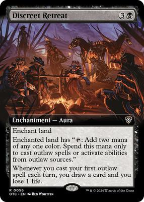 Discreet Retreat (Extended Art) card from Commander: Outlaws of Thunder Junction