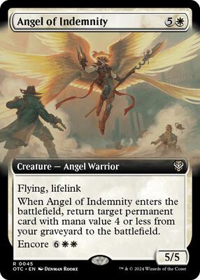 Angel of Indemnity (Extended Art) card from Commander: Outlaws of Thunder Junction