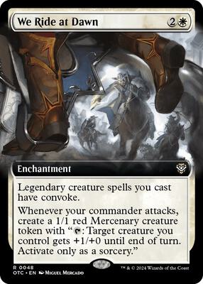 We Ride at Dawn (Extended Art) card from Commander: Outlaws of Thunder Junction