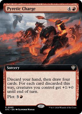 Pyretic Charge (Extended Art) card from Commander: Outlaws of Thunder Junction