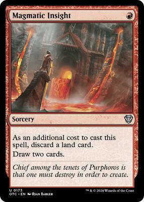Magmatic Insight card from Commander: Outlaws of Thunder Junction