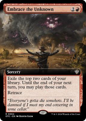 Embrace the Unknown (Extended Art) card from Commander: Outlaws of Thunder Junction