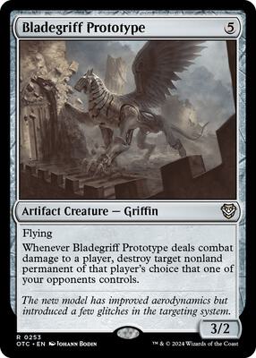Bladegriff Prototype card from Commander: Outlaws of Thunder Junction
