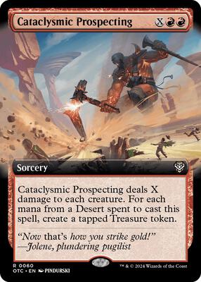 Cataclysmic Prospecting (Extended Art) card from Commander: Outlaws of Thunder Junction