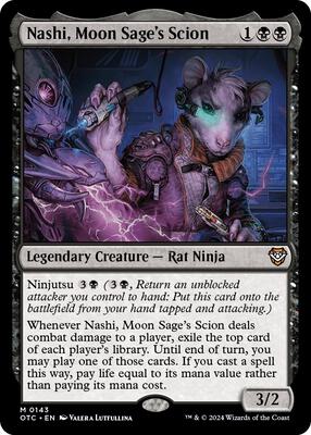 Nashi, Moon Sage's Scion card from Commander: Outlaws of Thunder Junction