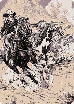 Overwhelming Forces Art Card card from Art Series: Outlaws of Thunder Junction