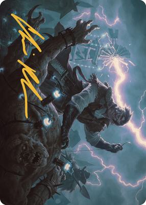Geralf, the Fleshwright Art Card (Gold-Stamped Signature) card from Art Series: Outlaws of Thunder Junction