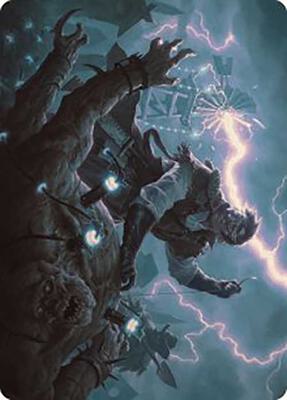Geralf, the Fleshwright Art Card card from Art Series: Outlaws of Thunder Junction