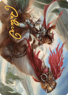 Frontier Seeker Art Card (Gold-Stamped Signature) card from Art Series: Outlaws of Thunder Junction