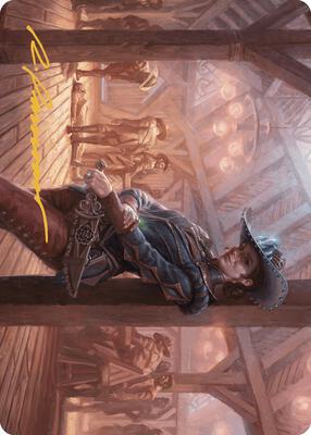Marchesa, Dealer of Death Art Card (Gold-Stamped Signature) card from Art Series: Outlaws of Thunder Junction