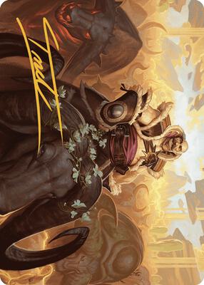 Bruse Tarl, Roving Rancher Art Card (Gold-Stamped Signature) card from Art Series: Outlaws of Thunder Junction