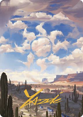 Plains Art Card (Gold-Stamped Signature) card from Art Series: Outlaws of Thunder Junction