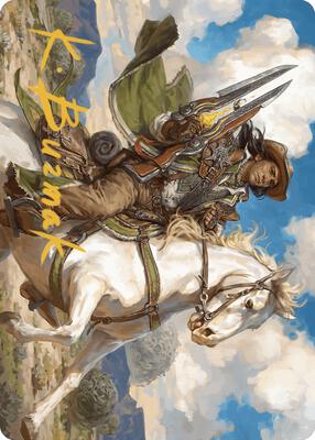 Wylie Duke, Atiin Hero Art Card (Gold-Stamped Signature) card from Art Series: Outlaws of Thunder Junction