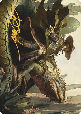 Outcaster Trailblazer Art Card (Gold-Stamped Signature) card from Art Series: Outlaws of Thunder Junction