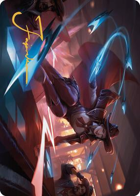 Slick Sequence Art Card (Gold-Stamped Signature) card from Art Series: Outlaws of Thunder Junction