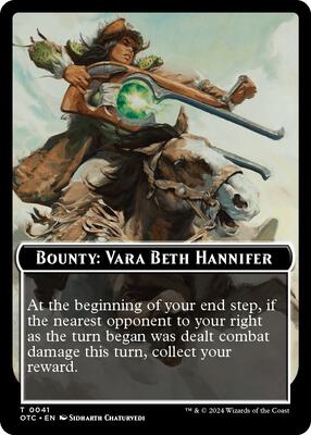Bounty: Vara Beth Hannifer // Bounty Rules Double-Sided Token card from Commander: Outlaws of Thunder Junction