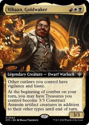 Vihaan, Goldwaker (Extended Art) card from Commander: Outlaws of Thunder Junction
