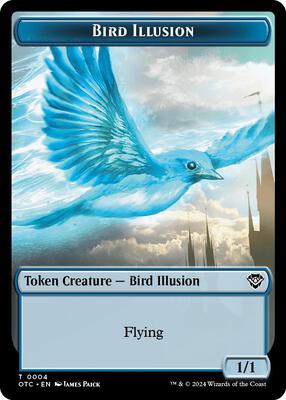 Bird Illusion // Elemental (0014) Double-Sided Token card from Commander: Outlaws of Thunder Junction