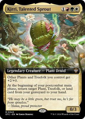 Kirri, Talented Sprout (Extended Art) card from Commander: Outlaws of Thunder Junction
